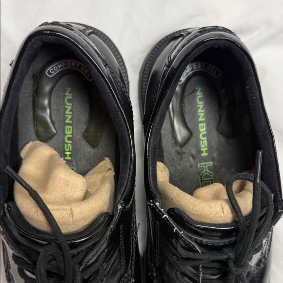Nunn Bush Black Leather Oxfords size 7 men’s comfort gel insoles slip resistant - Picture 2 of 11